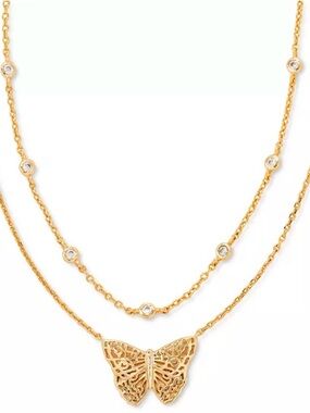 Kendra Scott Gold Butterfly Layered Necklace